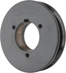Browning - 1 Groove, 1/2 to 2-7/16 Bore Diam, 4.68" Outside Diam, QD Bushed V Belt Sheave - 4.5 5V Diam Belt Pitch - USA Tool & Supply