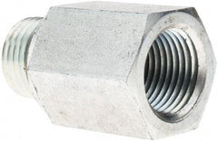 Voss - M16x1.5 Male Thread x 3/8 Female Thread, Zinc Plated Carbon Steel Industrial Pipe Adapter - Male Metric x FNPT - USA Tool & Supply