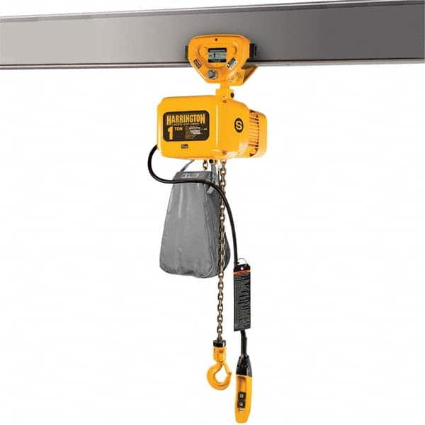 Harrington Hoist - Electric Hoists Type: Electric Chain Hoist Load Capacity (Ton): 1/4 - USA Tool & Supply