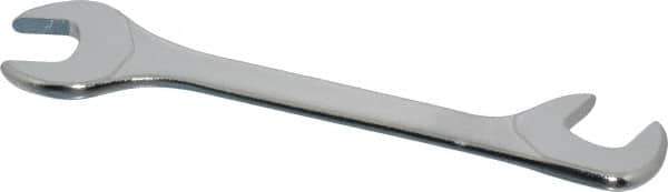 Facom - 12mm Stubby Extra Thin Open End Wrench - 3-15/16" OAL, Double End, Satin Finish, 15° & 75° Head Angle - USA Tool & Supply