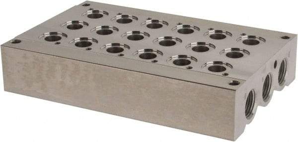 Value Collection - 3/8" Inlet, 1/2" Outlet Manifold - 120°F Max, 145 Max PSI, 6 Outlet Ports - USA Tool & Supply