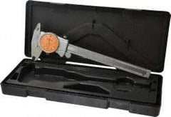 Mitutoyo - 0mm to 6" Range, 0.001" Graduation, 0.1" per Revolution, Dial Caliper - Orange Face, 1-9/16" Jaw Length, Accurate to 0.0010" - USA Tool & Supply