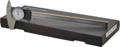 Mitutoyo - 0mm to 8" Range, 0.001" Graduation, 0.2" per Revolution, Dial Caliper - White Face, 1.9688" Jaw Length, Accurate to 0.0020" - USA Tool & Supply
