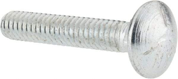 Value Collection - 1/4-20 UNC 1-1/2" Length Under Head, Standard Square Neck, Carriage Bolt - Grade 5 Steel, Zinc-Plated Finish - USA Tool & Supply