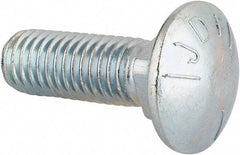 Value Collection - 1/2-13 UNC 1-1/2" Length Under Head, Standard Square Neck, Carriage Bolt - Grade 5 Steel, Zinc-Plated Finish - USA Tool & Supply