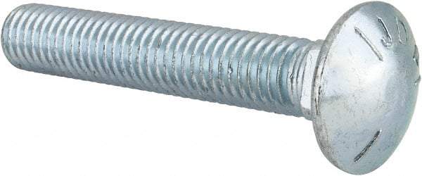 Value Collection - 1/2-13 UNC 3" Length Under Head, Standard Square Neck, Carriage Bolt - Grade 5 Steel, Zinc-Plated Finish - USA Tool & Supply