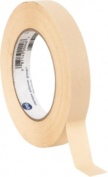 Intertape - 3/4" Wide x 60 Yd Long Tan Paper Masking Tape - Series PG5, 6.3 mil Thick, 25 In/Lb Tensile Strength - USA Tool & Supply