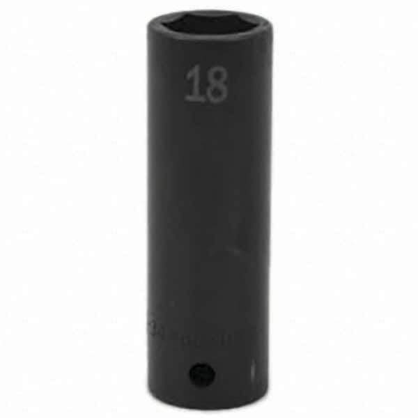 SK - Impact Socket - 1/2"DR 18MM DEEP IMPACT SOCKET - USA Tool & Supply