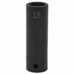 SK - Impact Socket - 1/2"DR 18MM DEEP IMPACT SOCKET - USA Tool & Supply