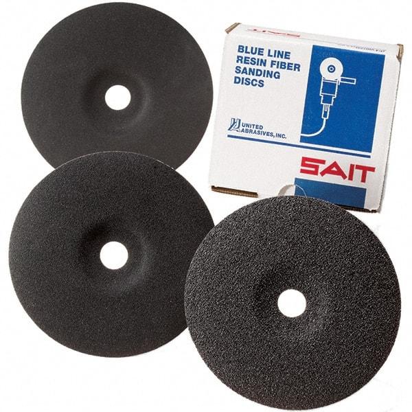 Sait - 7" Diam 7/8" Hole 60 Grit Fiber Disc - Medium Grade, Silicon Carbide - USA Tool & Supply