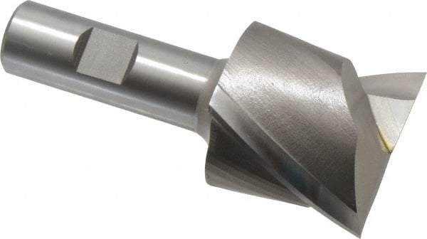 Hertel - 1-7/8", 1-5/8" LOC, 3/4" Shank Diam, 3-7/8" OAL, 2 Flute, High Speed Steel Square End Mill - Single End, Uncoated, Spiral Flute, 30° Helix, Centercutting, Right Hand Cut, Right Hand Flute - USA Tool & Supply