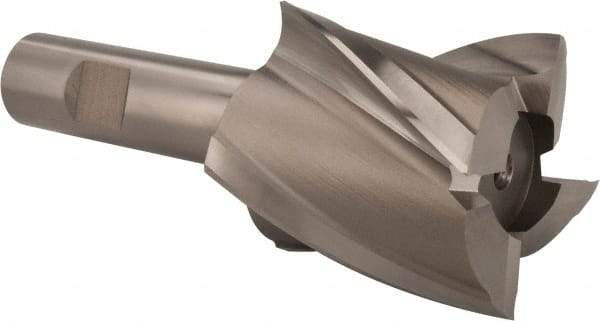 Hertel - 1-7/8", 2" LOC, 3/4" Shank Diam, 4-1/2" OAL, 4 Flute, High Speed Steel Square End Mill - Single End, Uncoated, Spiral Flute, 30° Helix, Right Hand Cut, Right Hand Flute - USA Tool & Supply