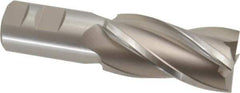 Hertel - 1-1/2", 3" LOC, 1-1/4" Shank Diam, 5-1/2" OAL, 4 Flute, High Speed Steel Square End Mill - Single End, Uncoated, Spiral Flute, 30° Helix, Centercutting, Right Hand Cut, Right Hand Flute - USA Tool & Supply