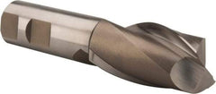 Hertel - 1-1/4", 2-1/4" LOC, 1" Shank Diam, 4-3/4" OAL, 2 Flute, High Speed Steel Square End Mill - Single End, Uncoated, Spiral Flute, 30° Helix, Centercutting, Right Hand Cut, Right Hand Flute - USA Tool & Supply