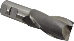 Hertel - 1-5/8", 3" LOC, 1-1/4" Shank Diam, 5-1/2" OAL, 2 Flute, High Speed Steel Square End Mill - Single End, Uncoated, Spiral Flute, 30° Helix, Centercutting, Right Hand Cut, Right Hand Flute - USA Tool & Supply