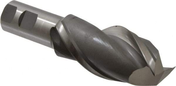 Hertel - 2", 4" LOC, 1-1/4" Shank Diam, 6-1/2" OAL, 2 Flute, High Speed Steel Square End Mill - Single End, Uncoated, Spiral Flute, 42° Helix, Centercutting, Right Hand Cut, Right Hand Flute - USA Tool & Supply