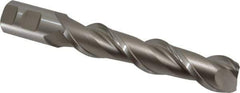 Hertel - 1-1/4", 6" LOC, 1-1/4" Shank Diam, 8-1/2" OAL, 2 Flute, High Speed Steel Square End Mill - Single End, Uncoated, Spiral Flute, 42° Helix, Centercutting, Right Hand Cut, Right Hand Flute - USA Tool & Supply