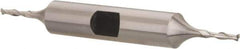 Hertel - 5/64", 5/16" LOC, 3/8" Shank Diam, 3-1/16" OAL, 2 Flute, Cobalt Square End Mill - Double End, Uncoated, Spiral Flute, 30° Helix, Centercutting, Right Hand Cut, Right Hand Flute - USA Tool & Supply