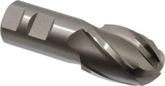 Hertel - 1-1/2" Diam, 2" LOC, 4 Flute Cobalt Ball End Mill - Uncoated, Single End, 4-1/2" OAL, 1-1/4" Shank Diam, Spiral Flute - USA Tool & Supply