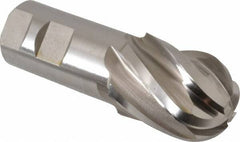 Hertel - 1-1/2" Diam, 2" LOC, 6 Flute Cobalt Ball End Mill - Uncoated, Single End, 4-1/2" OAL, 1-1/4" Shank Diam, Spiral Flute - USA Tool & Supply
