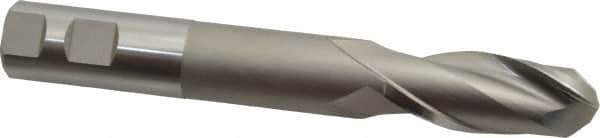 Hertel - 1" Diam, 2-1/2" LOC, 2 Flute Cobalt Ball End Mill - Uncoated, Single End, 7-1/4" OAL, 1" Shank Diam, Spiral Flute - USA Tool & Supply