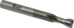 Hertel - 3/8", 3/4" LOC, 3/8" Shank Diam, 3-5/16" OAL, 2 Flute, Cobalt Square End Mill - Single End, Uncoated, Spiral Flute, 30° Helix, Centercutting, Right Hand Cut, Right Hand Flute - USA Tool & Supply