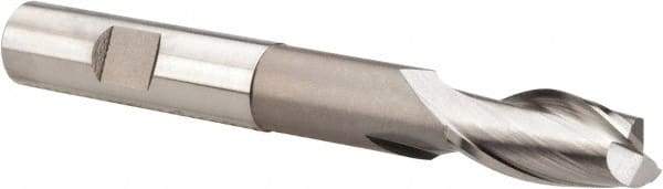 Hertel - 1/2", 1" LOC, 1/2" Shank Diam, 4" OAL, 2 Flute, Cobalt Square End Mill - Single End, Uncoated, Spiral Flute, 30° Helix, Centercutting, Right Hand Cut, Right Hand Flute - USA Tool & Supply