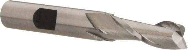 Hertel - 11/32", 1" LOC, 3/8" Shank Diam, 2-3/4" OAL, 2 Flute, Cobalt Square End Mill - Single End, Uncoated, Spiral Flute, 30° Helix, Centercutting, Right Hand Cut, Right Hand Flute - USA Tool & Supply