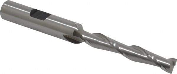 Hertel - 9/32", 1-3/4" LOC, 3/8" Shank Diam, 3-1/2" OAL, 2 Flute, Cobalt Square End Mill - Single End, Uncoated, Spiral Flute, 30° Helix, Centercutting, Right Hand Cut, Right Hand Flute - USA Tool & Supply