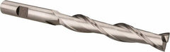Hertel - 7/16", 2-3/4" LOC, 3/8" Shank Diam, 4-3/4" OAL, 2 Flute, Cobalt Square End Mill - Single End, Uncoated, Spiral Flute, 30° Helix, Centercutting, Right Hand Cut, Right Hand Flute - USA Tool & Supply