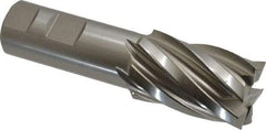 Hertel - 1-1/4", 2" LOC, 1" Shank Diam, 4-1/2" OAL, 6 Flute, Cobalt Square End Mill - Single End, Uncoated, Spiral Flute, 30° Helix, Centercutting, Right Hand Cut, Right Hand Flute - USA Tool & Supply