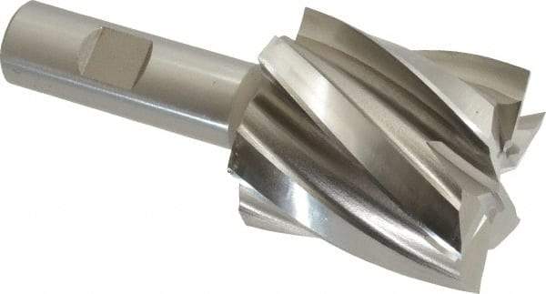 Hertel - 1-7/8", 2" LOC, 3/4" Shank Diam, 4-3/8" OAL, 6 Flute, Cobalt Square End Mill - Single End, Uncoated, Spiral Flute, 30° Helix, Centercutting, Right Hand Cut, Right Hand Flute - USA Tool & Supply