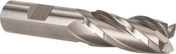 Hertel - 13/16", 1-7/8" LOC, 3/4" Shank Diam, 4-1/8" OAL, 4 Flute, Cobalt Square End Mill - Single End, Uncoated, Spiral Flute, 30° Helix, Centercutting, Right Hand Cut, Right Hand Flute - USA Tool & Supply