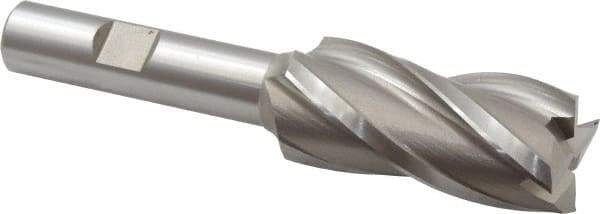 Hertel - 7/8", 1-7/8" LOC, 1/2" Shank Diam, 4" OAL, 4 Flute, Cobalt Square End Mill - Single End, Uncoated, Spiral Flute, 30° Helix, Centercutting, Right Hand Cut, Right Hand Flute - USA Tool & Supply