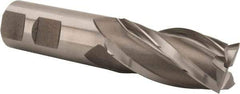 Hertel - 15/16", 1-7/8" LOC, 7/8" Shank Diam, 4-1/8" OAL, 4 Flute, Cobalt Square End Mill - Single End, Uncoated, Spiral Flute, 30° Helix, Centercutting, Right Hand Cut, Right Hand Flute - USA Tool & Supply