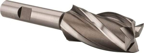Hertel - 1", 1-7/8" LOC, 1/2" Shank Diam, 4-1/8" OAL, 4 Flute, Cobalt Square End Mill - Single End, Uncoated, Spiral Flute, 30° Helix, Centercutting, Right Hand Cut, Right Hand Flute - USA Tool & Supply