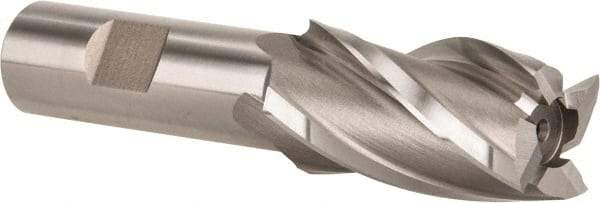 Hertel - 1", 1-7/8" LOC, 3/4" Shank Diam, 4-1/8" OAL, 4 Flute, Cobalt Square End Mill - Single End, Uncoated, Spiral Flute, 30° Helix, Right Hand Cut, Right Hand Flute - USA Tool & Supply