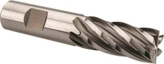 Hertel - 3/4", 1-5/8" LOC, 3/4" Shank Diam, 3-7/8" OAL, 6 Flute, Cobalt Square End Mill - Single End, Uncoated, Spiral Flute, 30° Helix, Centercutting, Right Hand Cut, Right Hand Flute - USA Tool & Supply
