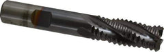 Hertel - 9/16" Diam, Coarse Pitch, 1-3/8" LOC, 4 Flute Cobalt Roughing Square End Mill - TiCN Finish, 3-3/8" OAL, 1/2" Shank Diam, Single End, 30° Helix - USA Tool & Supply