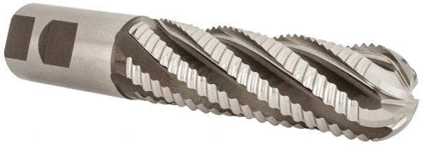 Hertel - 1-1/4" Diam, Coarse Pitch, 4" LOC, 6 Flute Cobalt Roughing Ball End Mill - Uncoated, 6-1/2" OAL, 1-1/4" Shank Diam, Single End, Centercutting, 30° Helix - USA Tool & Supply