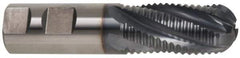 Hertel - 1" Diam, Coarse Pitch, 4" LOC, 5 Flute Cobalt Roughing Ball End Mill - TiCN Finish, 6-1/2" OAL, 1" Shank Diam, Single End, Centercutting, 30° Helix - USA Tool & Supply