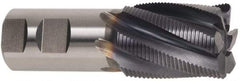 Hertel - 2" Diam, Coarse Pitch, 3" LOC, 8 Flute Cobalt 45° Roughing Square End Mill - Uncoated, 6-3/4" OAL, 2" Shank Diam, Single End, 30° Helix - USA Tool & Supply