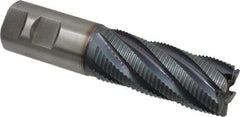 Hertel - 1-1/4" Diam, Fine Pitch, 3" LOC, 6 Flute Cobalt Roughing Square End Mill - TiCN Finish, 5-1/2" OAL, 1-1/4" Shank Diam, Single End, 30° Helix - USA Tool & Supply