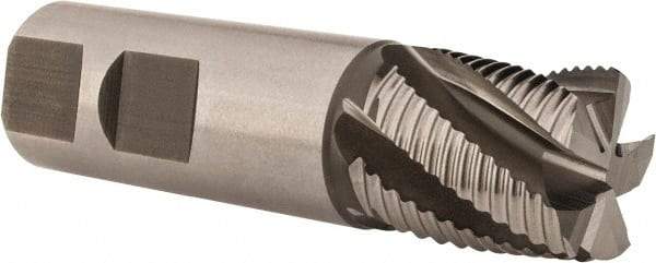 Hertel - 7/8" Diam, Fine Pitch, 7/8" LOC, 5 Flute Cobalt Roughing Square End Mill - Uncoated, 3-1/8" OAL, 7/8" Shank Diam, Single End, Centercutting, 30° Helix - USA Tool & Supply