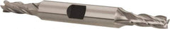 Hertel - 15/64", 5/8" LOC, 3/8" Shank Diam, 3-3/8" OAL, 4 Flute, Cobalt Square End Mill - Double End, Uncoated, Spiral Flute, 30° Helix, Centercutting, Right Hand Cut, Right Hand Flute - USA Tool & Supply