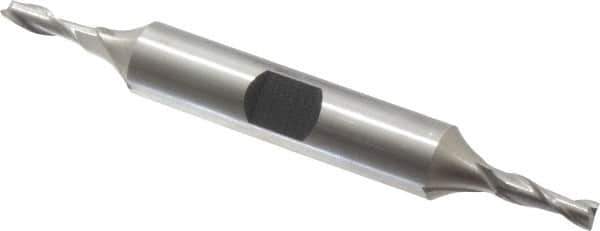 Hertel - 9/64", 7/16" LOC, 3/8" Shank Diam, 3-1/8" OAL, 2 Flute, Cobalt Square End Mill - Double End, Uncoated, Spiral Flute, 30° Helix, Centercutting, Right Hand Cut, Right Hand Flute - USA Tool & Supply