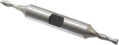 Hertel - 9/64", 7/16" LOC, 3/8" Shank Diam, 3-1/8" OAL, 2 Flute, Cobalt Square End Mill - Double End, Uncoated, Spiral Flute, 30° Helix, Centercutting, Right Hand Cut, Right Hand Flute - USA Tool & Supply