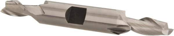 Hertel - 17/64", 9/16" LOC, 3/8" Shank Diam, 3-1/8" OAL, 2 Flute, Cobalt Square End Mill - Double End, Uncoated, Spiral Flute, 30° Helix, Centercutting, Right Hand Cut, Right Hand Flute - USA Tool & Supply