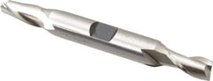 Hertel - 19/64", 9/16" LOC, 3/8" Shank Diam, 3-1/8" OAL, 2 Flute, Cobalt Square End Mill - Double End, Uncoated, Spiral Flute, 30° Helix, Centercutting, Right Hand Cut, Right Hand Flute - USA Tool & Supply
