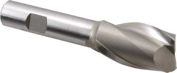 Hertel - 1", 1-5/8" LOC, 5/8" Shank Diam, 4-1/8" OAL, 2 Flute, Cobalt Square End Mill - Single End, Uncoated, Spiral Flute, 30° Helix, Centercutting, Right Hand Cut, Right Hand Flute - USA Tool & Supply